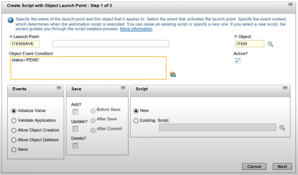 Maximo Automation Script Basic Tutorial