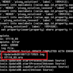 Error during the UpdateDB process
